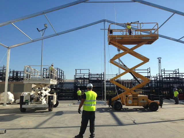 montaje instalación carpas almacenes zaragoza