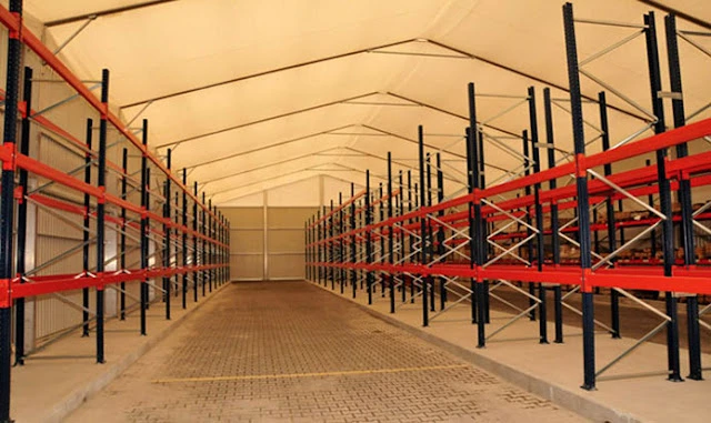interior almacén industrial carpas expandi zaragoza